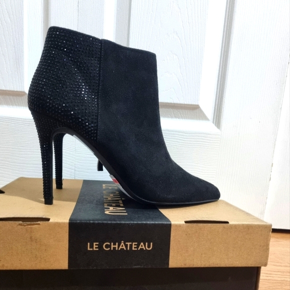 LE CHATEAU - NWT ankle boots stiletto black - 8 - Picture 2 of 7